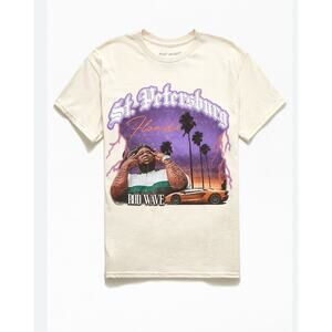 Rod Wave St. Petersburg T Shirt Cream With Graphic Size Small